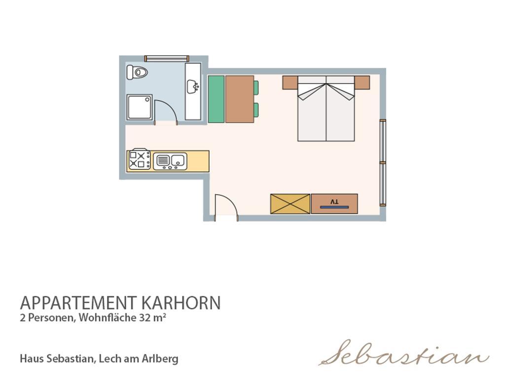 Haus Sebastian Lägenhet Lech am Arlberg Rum bild